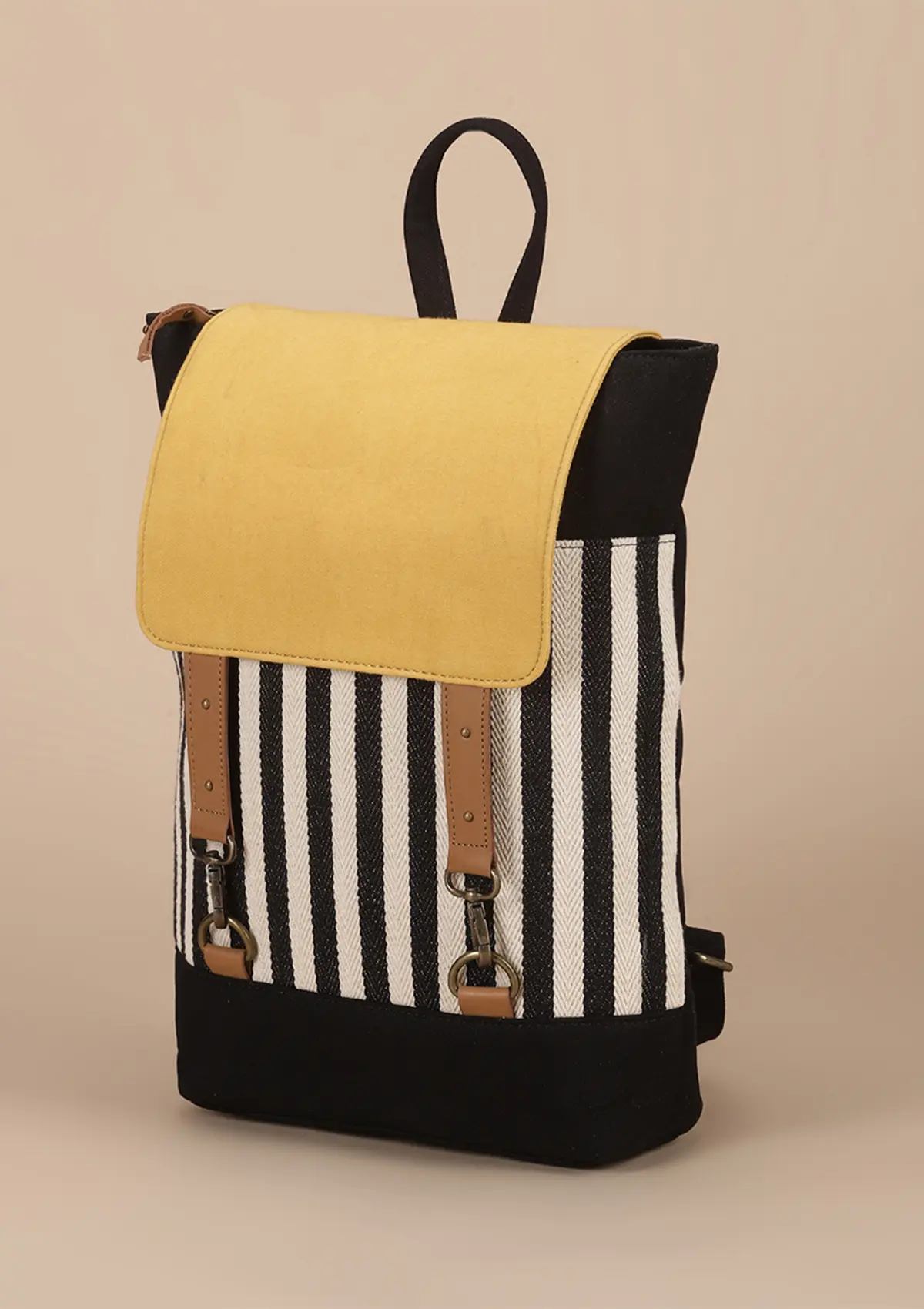 Canvas and Leather Laptop Backpack - Image 6