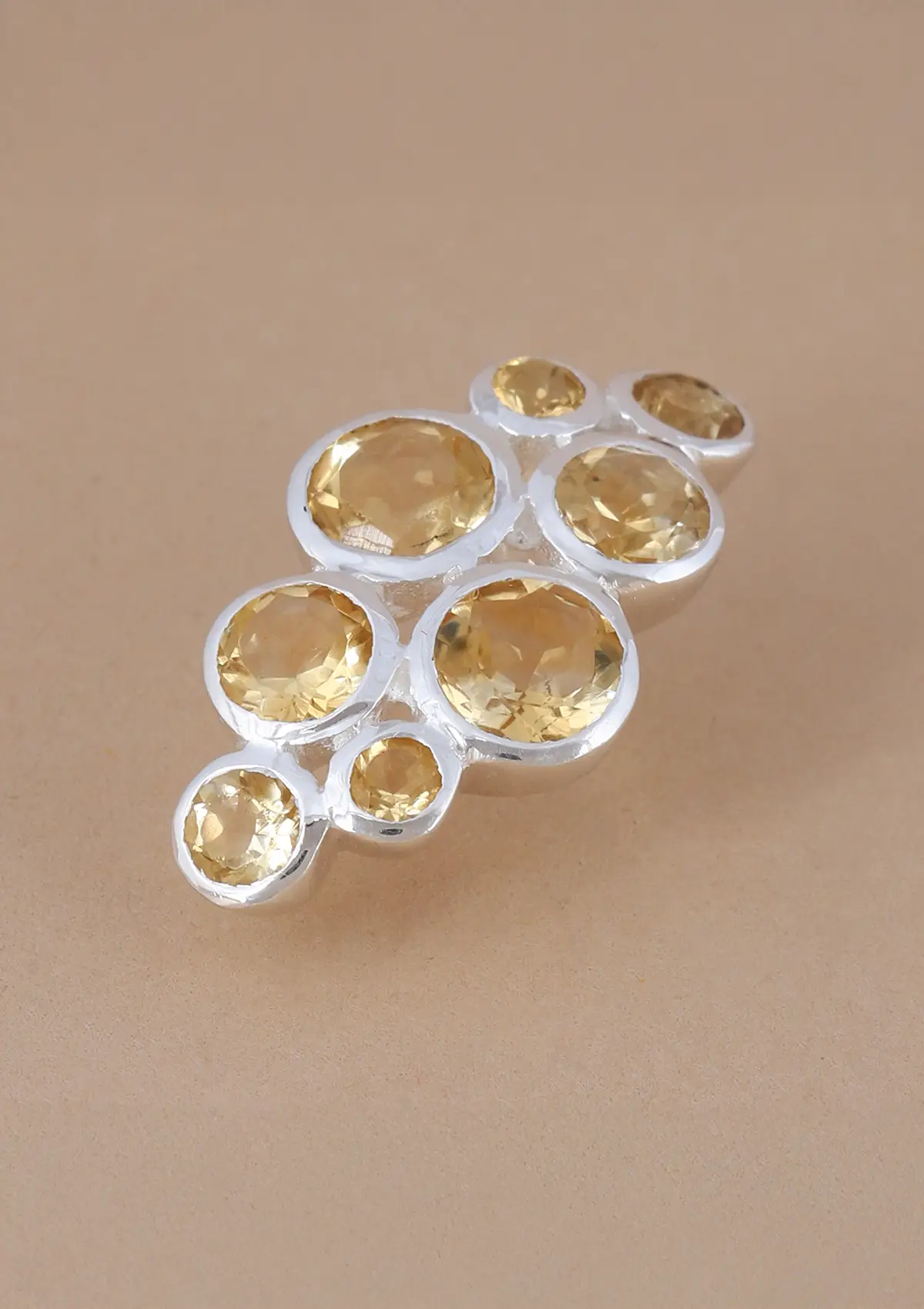 Citrine Silver Stud Earring - Image 4
