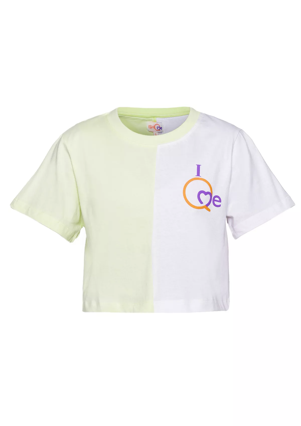 Cotton Cut Panel Green Crop Top - Image 4