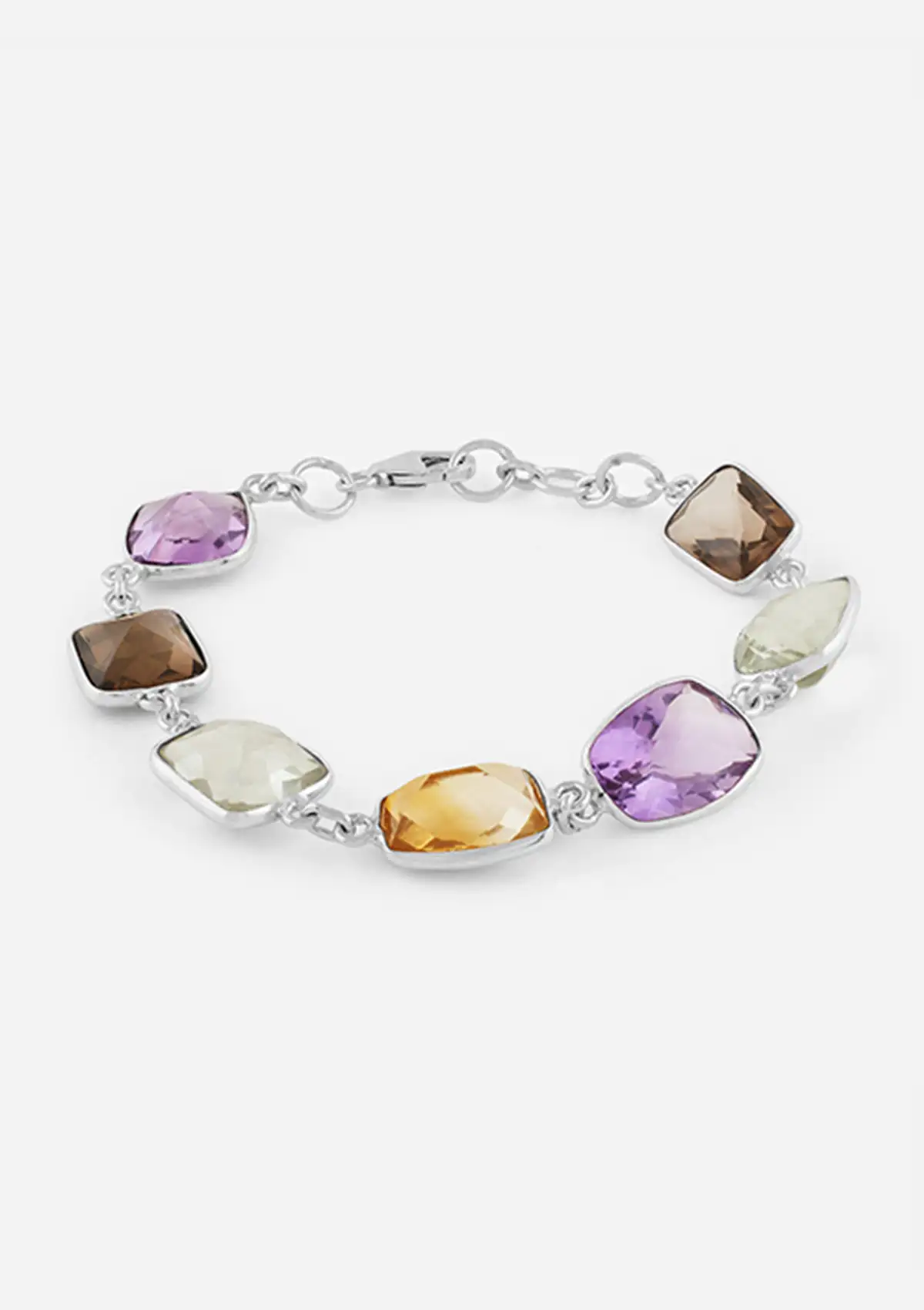 Silver Bracelet with Natural Gemstones - Image 3