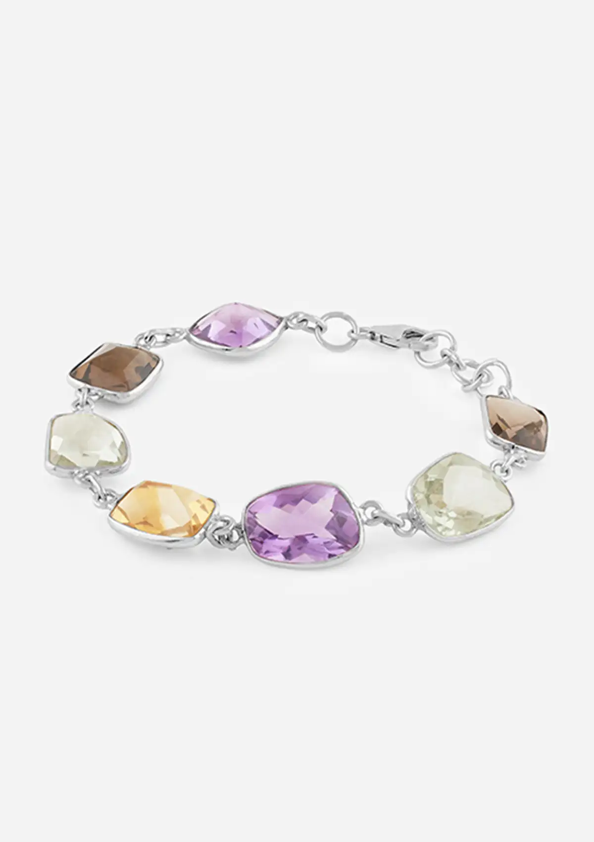 Silver Bracelet with Natural Gemstones - Image 4