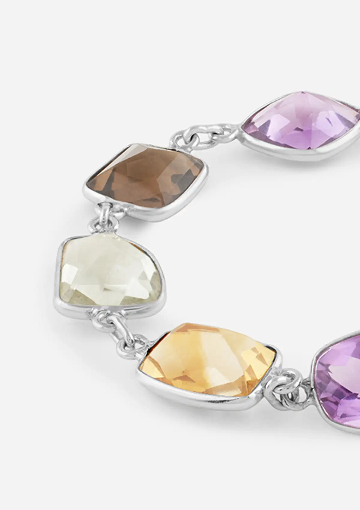 Silver Bracelet with Natural Gemstones - Image 5
