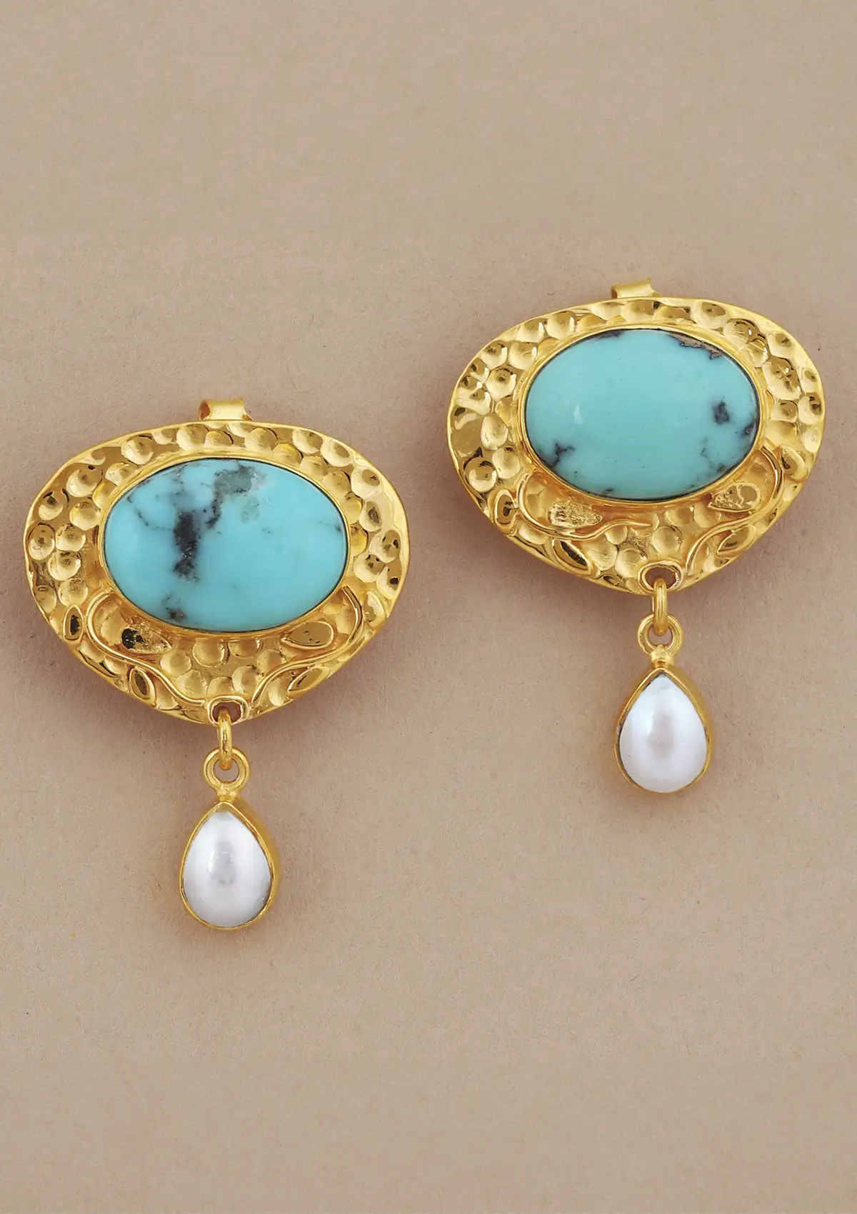 Turquoise Silver Earrings - Image 3