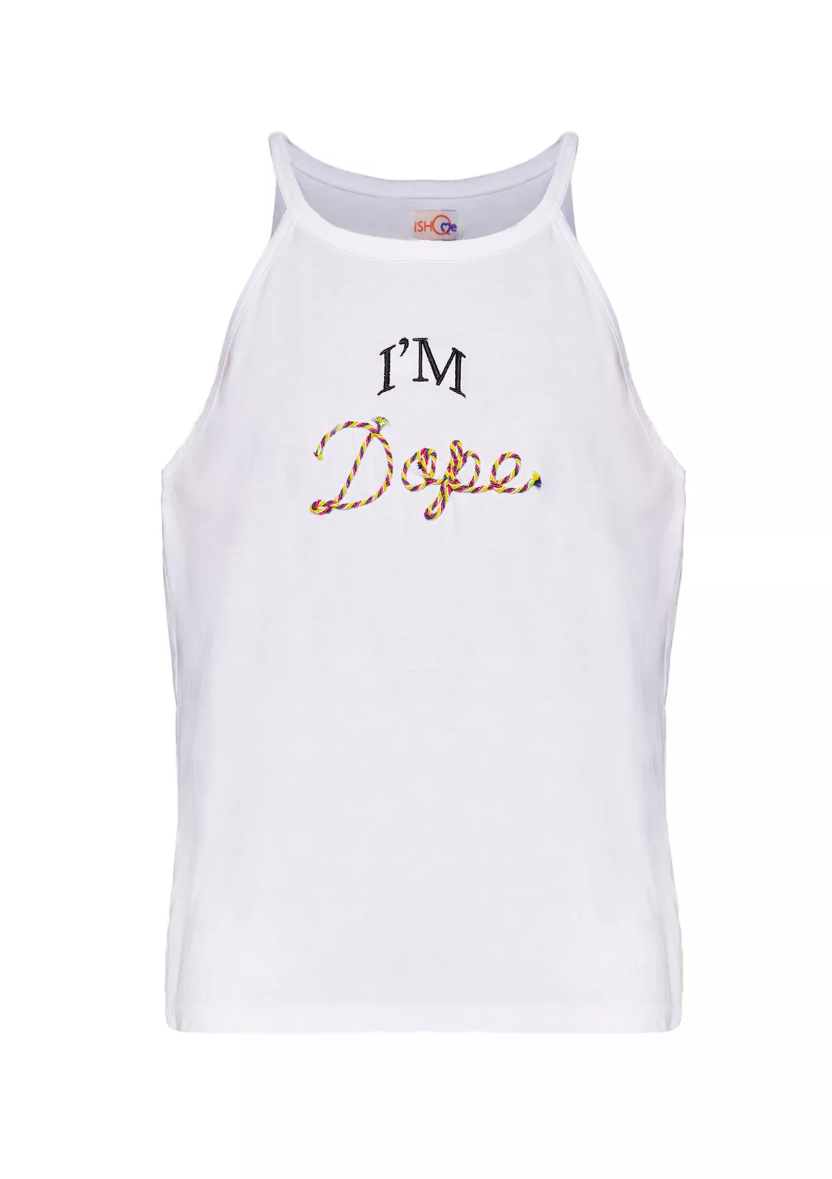 White Sleeveless T-Shirt - Image 4
